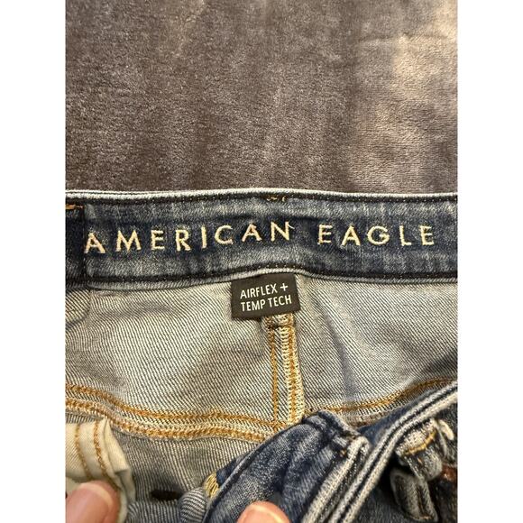 American Eagle Jeans Mens 29x32 Distressed Athletic Skinny AirFlex Temp Tech Den - Picture 11 of 16